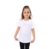 Toontoy Kız Çocuk Palmiye Baskılı Düz Tişört Beyaz 5 YAŞ