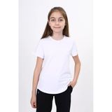 Toontoy Kız Çocuk Pamuklu Bisiklet Yaka Kısa Kollu Baskılı Basic Okul Tişört 22981