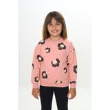 Toontoy Kız Çocuk Pano Baskılı Sweatshirt - Koyu Pudra - 5 Yaş