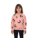 TOONTOY Kız Çocuk Pano Baskılı Sweatshirt Koyu Pudra, 7 Yaş, 24746, Koyu Pudra, kız-çocuk