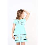 Toontoy Kız Çocuk Papatya Desenli Elbise Mint Yeşili 3 YAŞ