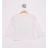 Toontoy Kız Çocuk Papatya Vazo Baskılı T-Shirt - 1 Yaş - Ekru