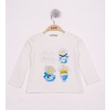 Toontoy Kız Çocuk Papatya Vazo Baskılı T-shirt