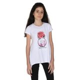 Toontoy Kız Çocuk Parfüm Nakışlı T-Shirt - 6 Yaş - Beyaz