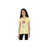 TOONTOY Kız Çocuk Parfüm Nakışlı T-Shirt 8 Yaş, 8 Yaş, 10359-1, Sarı, Kız çocuk