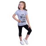 TOONTOY Kız Çocuk Parlak Baskılı Kapüşonlu Kaprili Takım, 5 Yaş, 10966-, Gri Melanj, kız-çocuk