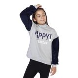 Toontoy Kız Çocuk Peluş Detaylı Baskılı Sweatshirt Gri 4-5 YAŞ