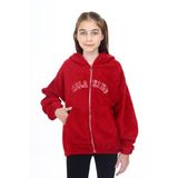 Toontoy Kız Çocuk Peluş Hırka Bordo 8-9 YAŞ