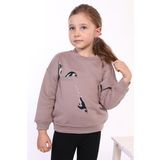 Toontoy Kız Çocuk Penguen Baskılı Sweatshirt