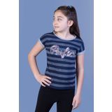 Toontoy Kız Çocuk Perfect Nakışlı Kolları İnci Detaylı Tişört