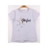 TOONTOY Kız Çocuk Perfect Yıldız Baskılı Tişört Gri Melanj 6 Yaş, 6 Yaş, 11955-, Gri Melanj, Kız Çocuklar