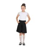 TOONTOY Kız Çocuk Pileli Okul Şort 8 Yaş, 8 Yaş, 24793, Siyah, Kız çocuk