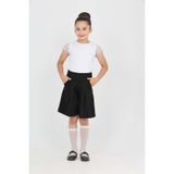 Toontoy Kız Çocuk Pileli Okul Şort Siyah 8 YAŞ