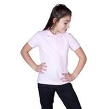 TOONTOY Kız Çocuk Polo Yaka Tişört 6-7 Yaş, 6-7 Yaş, 11137-, Pudra, Kız çocuk