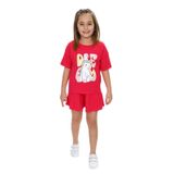 Toontoy Kız Çocuk Ponny Baskılı Şortlu Takım Koyu Fuşya 3 YAŞ