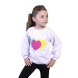 Toontoy Kız Çocuk Popıt Desenli Sweatshirt Açık Lila 3 YAŞ
