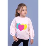Toontoy Kız Çocuk Popıt Desenli Sweatshirt