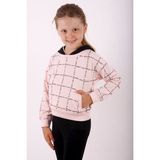 Toontoy Kız Çocuk Positive Baskılı Crop Sweatshirt - 6 Yaş - Pudra