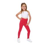 Toontoy Kız Çocuk Puantiye Baskılı Tayt Koyu Fuşya 4 YAŞ