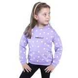Toontoy Kız Çocuk Puantiye Desenli Sweatshirt Lila 1 YAŞ