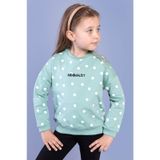 Toontoy Kız Çocuk Puantiye Desenli Sweatshirt