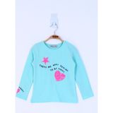 Toontoy Kız Çocuk Pul Işlemeli Sweatshirt - 1 Yaş - Mint