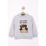 Toontoy Kız Çocuk Pullu Ayıcık Nakışlı Sweatshirt