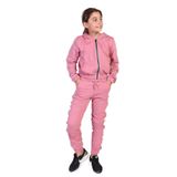 Toontoy Kız Çocuk Reflektör Detaylı Kapşonlu Eşofman Takımı Gül Kurusu 6-7 YAŞ