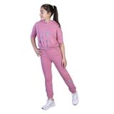 Toontoy Kız Çocuk Reflektörlü Yıldız Baskılı Eşofman Takımı Gül Kurusu 6 YAŞ