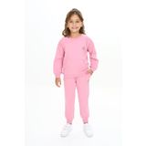 Toontoy Kız Çocuk Reglan Kol Kanguru Cepli Nakışlı Eşofman Takım Gül Kurusu 3 YAŞ