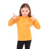 TOONTOY Kız Çocuk Regular Fit Dik Yaka Nakış Baskılı Sweatshirt, 4 Yaş, 12028-, Hardal, kız-çocuk