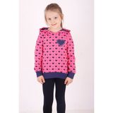 Toontoy Kız Çocuk Regular Fit Kapüşonlu Baskılı Sweatshirt - 2 Iplik - Fuşya - 5