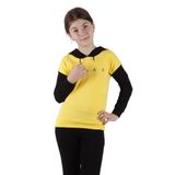 Toontoy Kız Çocuk Relax Baskılı Sweatshirt Sarı 7 YAŞ