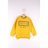 Toontoy Kız Çocuk Relax Fit Bisiklet Yaka Baskılı Sweatshirt - 2 Iplik - Hardal - 6