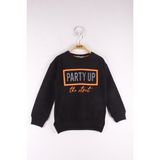 Toontoy Kız Çocuk Relax Fit Bisiklet Yaka Baskılı Sweatshirt - 2 Iplik - Siyah - 5