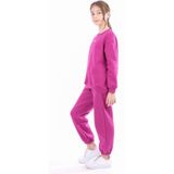 Toontoy Kız Çocuk Relax Fit Bisiklet Yaka Düşük Omuz Baskılı Sweatshirt - 3 Iplik Şardonlu - Mürdüm - 12 - 13 Yaş