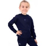 Toontoy Kız Çocuk Relax Fit Bisiklet Yaka Hafif Düşük Omuz Nakış Baskılı Sweatshirt - 3 Iplik Şardonlu - Lacivert - 5