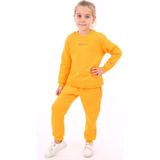 Toontoy Kız Çocuk Relax Fit Bisiklet Yaka Hafif Düşük Omuz Nakış Baskılı Sweatshirt - 3 Iplik Şardonlu - Turuncu - 2