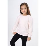 Toontoy Kız Çocuk Relax Fit Bisiklet Yaka Nakış Baskılı Sweatshirt - 2 Iplik - Pudra - 12 - 13 Yaş