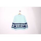 Toontoy Kız Çocuk Relax Fit Dik Yaka Düşük Pano Baskılı Sweatshirt - 2 Iplik - Mint Yeşili - 7