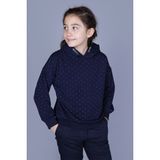 Toontoy Kız Çocuk Relax Fit Kapüşonlu Taş Işlemeli Sweatshirt - 2 Iplik - Lacivert - 8
