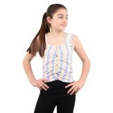 TOONTOY Kız Çocuk Renkli Çizgili Atlet 13-14 Yaş, 13-14 Yaş, 22464, Mavi, Kız çocuk