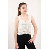 Toontoy Kız Çocuk Renkli Çizgili Atlet Yeşil 10-11 YAŞ