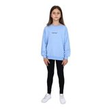 Toontoy Kız Çocuk Respect Baskılı Taytlı Takım Mavi 6-7 YAŞ