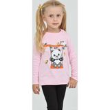 Toontoy Kız Çocuk Sallanan Panda Baskılı Sweatshirt