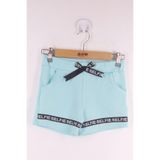TOONTOY Kız Çocuk Serfie Şeritli Cepli Şort Su Yeşili 8-9 Yaş, 8-9 Yaş, 12479-, Su Yeşili, Kız çocuk