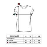 Toontoy Kız Çocuk Şerit Detaylı Baskılı Tişört - 10 Yaş - Gri Melanj