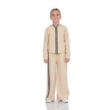 TOONTOY Kız Çocuk Şerit Detaylı Eşofman Takım, 12-13 Yaş, 12-13 Yaş, 24806, Bej, kız-çocuk