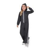 TOONTOY Kız Çocuk Şerit Detaylı Eşofman Takım 12-13 Yaş, 12-13 Yaş, 24806, Füme, kız-çocuk