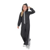 TOONTOY Kız Çocuk Şerit Detaylı Eşofman Takım 13-14 Yaş, 13-14 Yaş, 24806, Füme, kız-çocuk